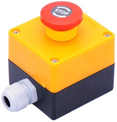Noodstop Drukknop - Schakelaar Station - Veiligheid Controleren - 1 NC 1 NO Contact - 40mm Paddestoel - Rood