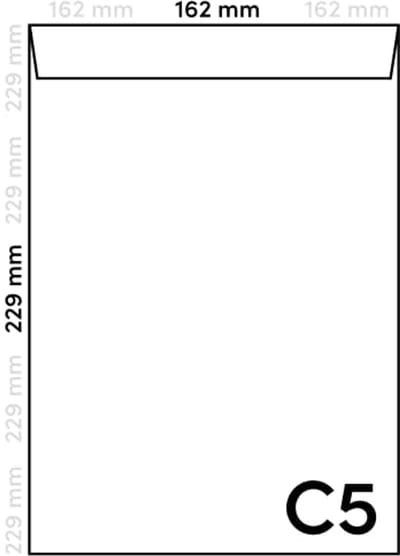 Gevouwen Envelop C5 Bruin 162x229mm 120g Zonder Venster