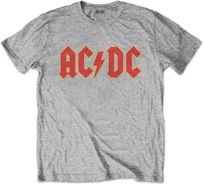 AC/DC - Logo Kinder T-shirt - Kids tm 4 jaar - Grijs