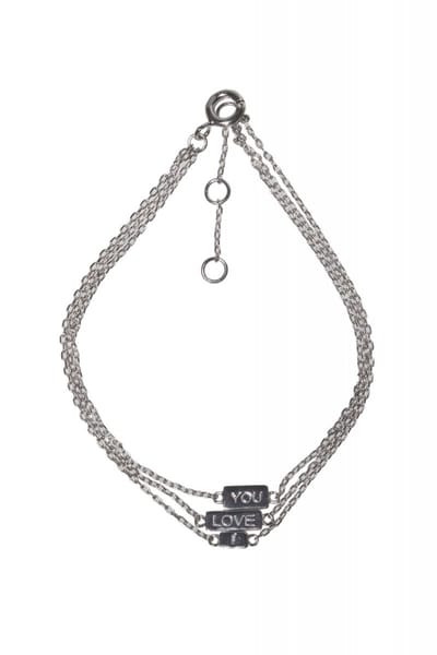 HÕBE – IloveYou Armband– Sterling Zilver – Gerecycled Zilver –  Armband– Handgemaakte Sieraad – Accessories – Dames Armband – Adjustable