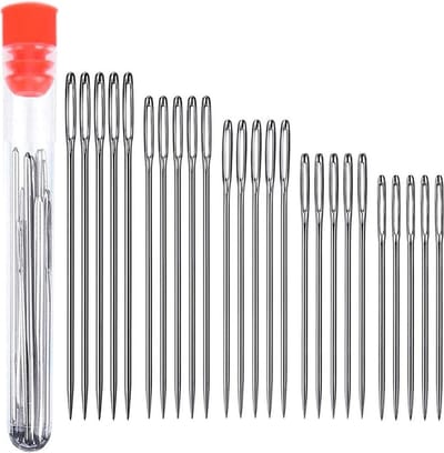 Fako Bijoux - Naalden Met Oog Set - Rijgnaalden - Naainaalden - Stopnaalden - Kralen Rijgen - Set 25 Stuks