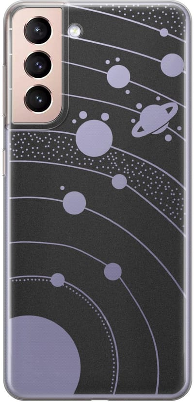 Hoesje geschikt voor Samsung Galaxy S21 Plus - Universe space - Soft Case - TPU - Print - Transparant - Mooie Telefoonhoesjes