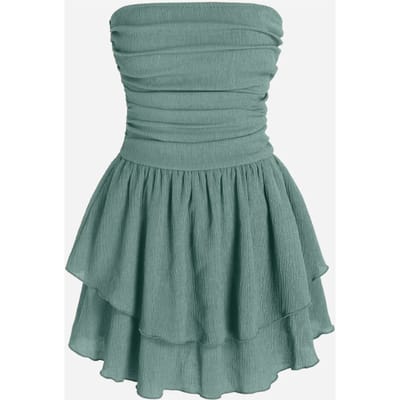 Strapless Gelaagd Mini-jurk