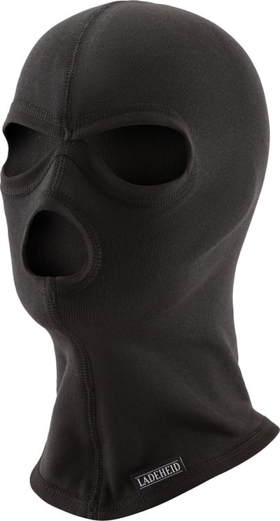 Hisert Balaclava Helmmuts - Winter Muts Face Mask - Katoen - HR-Ladeheid - Zwart (HR 07) - XL-XXL