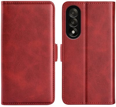 MobyDefend Hoesje - Geschikt voor OnePlus Nord 5 - Luxe Wallet Book Case (Sluiting Zijkant) - Rood