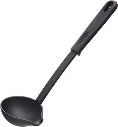 Soeplepel Zwart BLACKLINE 60 ml, 29 cm - Opscheplepel - Lepel - Keukengerei