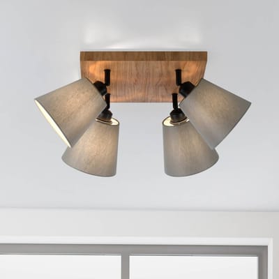 JUST LIGHT. GmbH Groene Michel plafondspot, 4-lamps