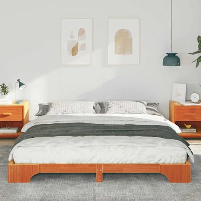 vidaXL - Bedframe - Bruin - 200 - x - 220 - cm - Massief - grenenhout