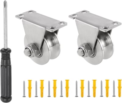 Katrollen met 2 kogellagers, 304 roestvrij staal fitness tailler, 32 mm katrollen voor 10 mm staalkabel, draagkracht 250 kg