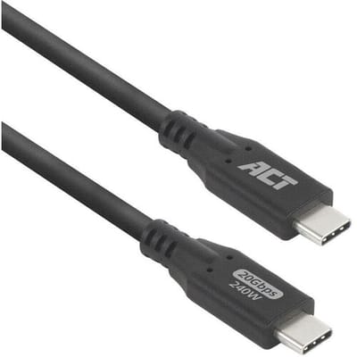 ACT USB4® 20Gbps 240W USB Type-C® kabel, 1 meter AC7421