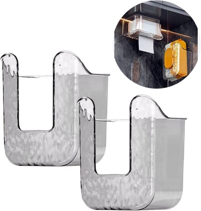 2 stuks Vochtig Toiletpapier Houder - Dispenser voor nat toiletpapier zonder gaatjes - Opbergdoos voor vochtige doekjes - Wanddispenser voor tissues - Zelfklevende dispenser voor babydoekjes - Tissuedispenser Geschikt voor badkamers - grijs