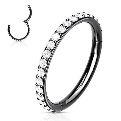 Piercing PVD high quality single CNC 1.2x10 - zwart - LMPiercings