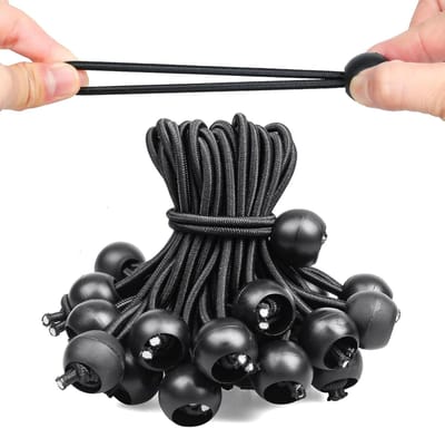 moinkerin 30 stuks elastische spanbanden, 10 cm, voor dekzeilen, campingtenten, luifels en opslag buiten