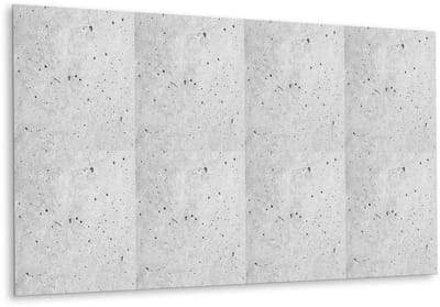 Tulup PVC Wandpaneel - Architectonisch Beton Vinyl Wandpaneel - 100 cm x 50 cm - Grijs Wandbekleding Vinyl - 1 stuk - PVC Muurpaneel - Industrieel Muurpaneel - Wandpaneel PVC - Plaktegels Keuken en Badkamer