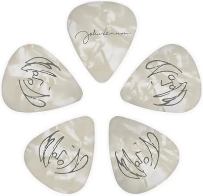 D'Addario 1CWH4-01JL John Lennon Signature 0.70mm Plectrum 10-Pack