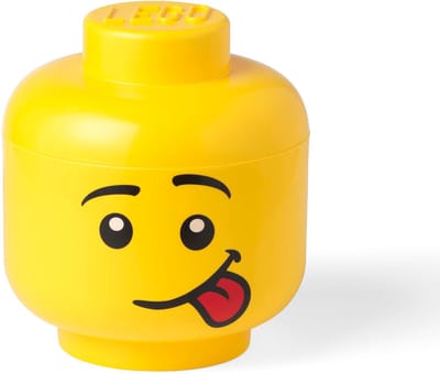 De grote LEGO Silly 8.5L-container met de kenmerken van een jongen die de tong laat zien