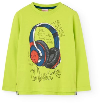 Boboli Knit T-shirt Met Lange Mouwen Groen 4 Years Jongens