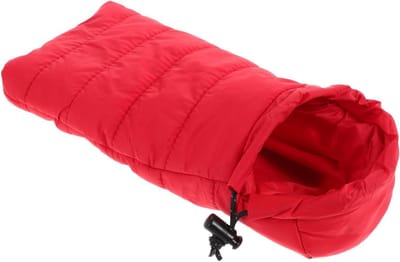 Miniatuur Slaapzak - Poppenhuis Accessoire - Poppenhuis Decoratie - Met Draagkoord - 20 x 10 cm - Rood