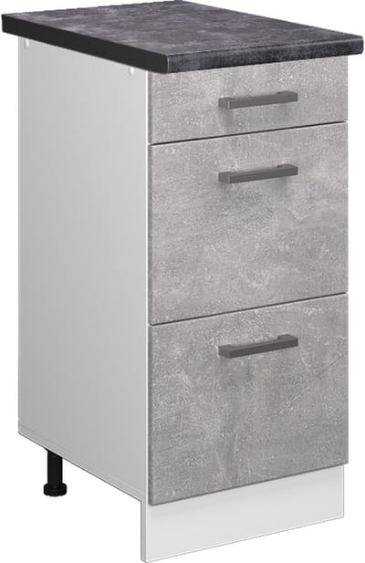 Vicco R-Line Keukenonderkast – 40 cm met laden, WB Antraciet Beton