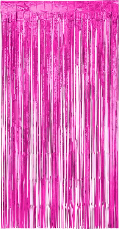 Boland - Foliegordijn Metallic roze - Geen thema - Deurgordijn