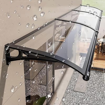 Deur Luifel - Raamluifel Voortent - Bescherming Buiten - Lekvrij Design - 60-180 cm - Transparant