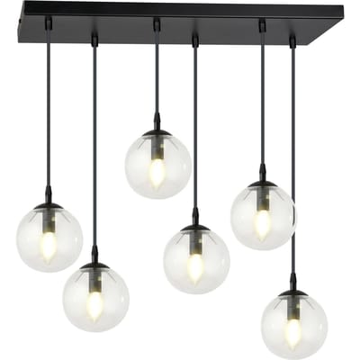 Glazen hanglamp eetkamer Cosmo 6-lichts | NADUVI Collection
