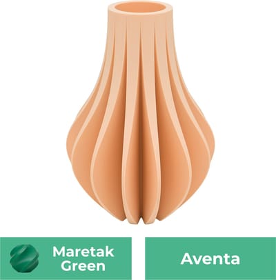Aventa design vaas – Decoratieve vaas - Maretak Groen - 3d geprinte vaas – geschikt voor droogbloemen - 20CM