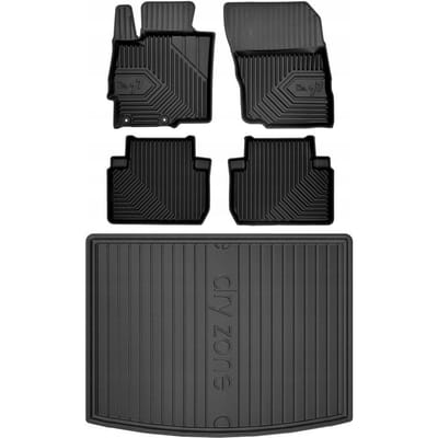 FROGUM 77 Set Automatten en Kofferbakmat - Geschikt voor MITSUBISHI ECLIPSE CROSS (vanaf 2018) - TPE Rubber - Zwart