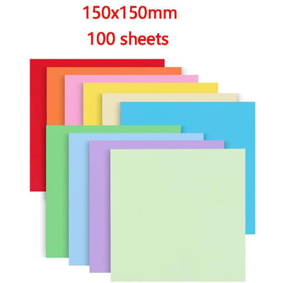 100 stuks Origami Vierkant Papier Dubbelzijdig Vouwen Gelukswens Papier Kraan Knutselpapier DIY Kunst Handwerk Kleurrijk Scrapbooking