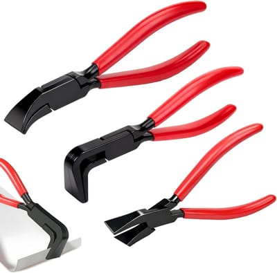 3 Pcs Chamfer Pliers, Folding Pliers Set, Sheet Bending Pliers Straight 0°, 45° and 90° Mini Chamfer Pliers, Plate - ShopVlot