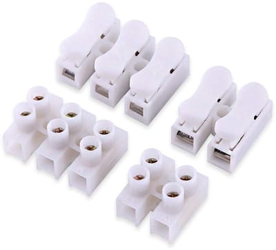 60 Stuks 2P Veerdraden Connectoren voor Elektrische Kabels, Terminal Blok Connectoren en LED Strip Aansluitingen - 4 Stijlen beschikbaar