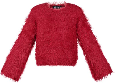 Moderne Valse Vacht Gebreide Trui met Kort Model - Rood - Maat S/M