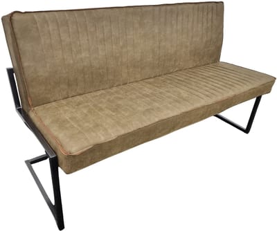 Eetkamerbank Charlie - 155 cm - Micro Leder - Moss groen