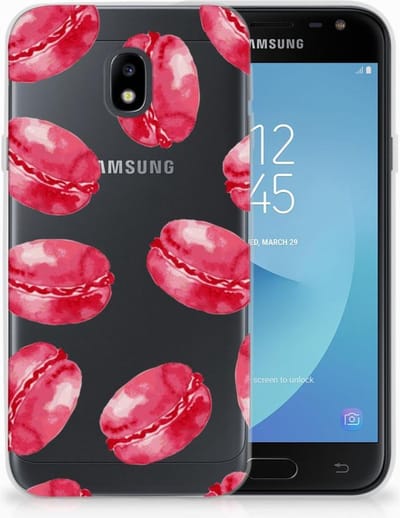 Samsung Galaxy J3 2017 Siliconen Case Pink Macarons