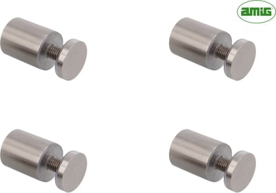 AMIG - Afstandhouders Ophangsysteem voor boardje plexiglas - Ø19 x 25 - RVS - Dikte Board max 12mm - 4 stuks