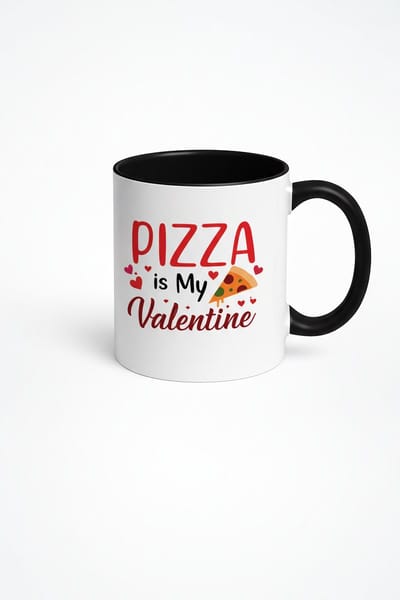 Pizza is My Valentine Mok - Grappige Valentijn Beker met Pizza Slice Design | Uniek Cadeau