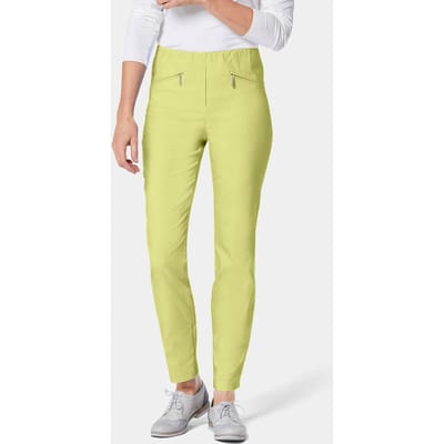 Bengaline broek LOUISA - lichtgroen - Gr. 40 van Goldner Fashion