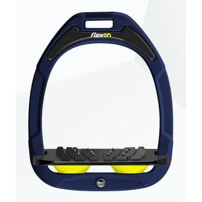 Ultra Grip Inclinatie Stijgbeugels Marine/Zwart/Geel Flex-On Green Composite
