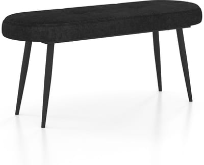 COSTWAY Zitbank, 113 cm, gestoffeerde bank met kussens en metalen poten, poef, belastbaar tot 300 kg, make-upbank, bedbank voor hal, woonkamer, 113 x 40 x 48 cm