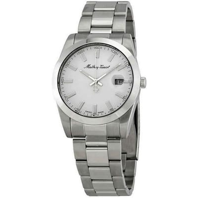 Mathey-Tissot Mathy I Roestvrij Staal Wit Wijzerplaat Kwarts H450AI Herenhorloge wit