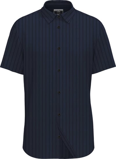 Jack & Jones Overhemd Jcojoshua Structure Shirt Ss 12256023 Navy Blazer/stripes Mannen Maat - M