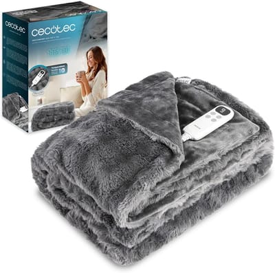 Elektrische Deken - Verwarmde Deken - Comfort Warmte - 10 Temperatuurstanden - 160 x 130 cm - Grijs