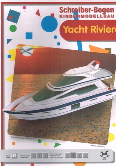 bouwplaat : schip : Jacht Riviera, jeugd model