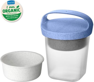 Koziol BUDDY Snackpot with Lid - 0.5L - Organic Blue