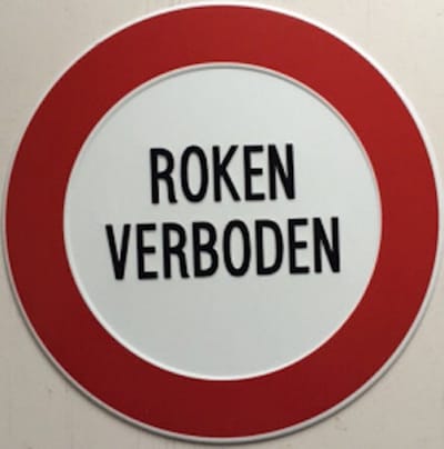 Roken Verboden Bord / 24 cm / Aluminium