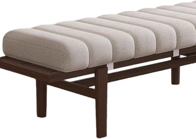 Bankkussen - Zitkussen Terras - Buiten Zitten - Dubbel Antislip - 40x200CM - Beige