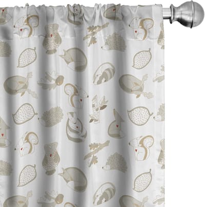 ABAKUHAUS Bosgordijnen – 2x75x175 cm – microvezel – donker
