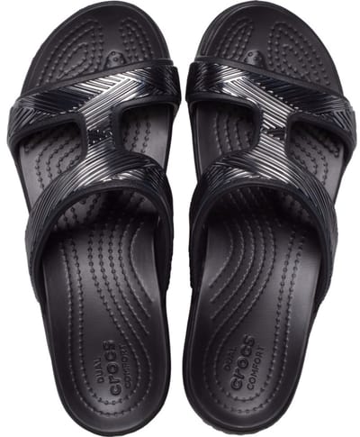 Crocs Monterey Metallic So Wedge Zwart Maat 36/37 US 6
