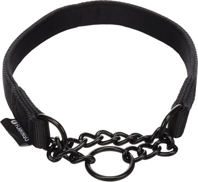 Flamingo - Hond Anti-trek halsband Trero Zwart M 38-50cm 20mm