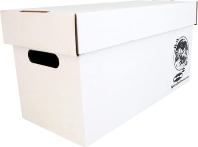 7" 45rpm Vinyl Record Storage Box - Sturdy Cardboard with Removable Lid - Holds Up to 200 7" Records - 1 Box #07BC09